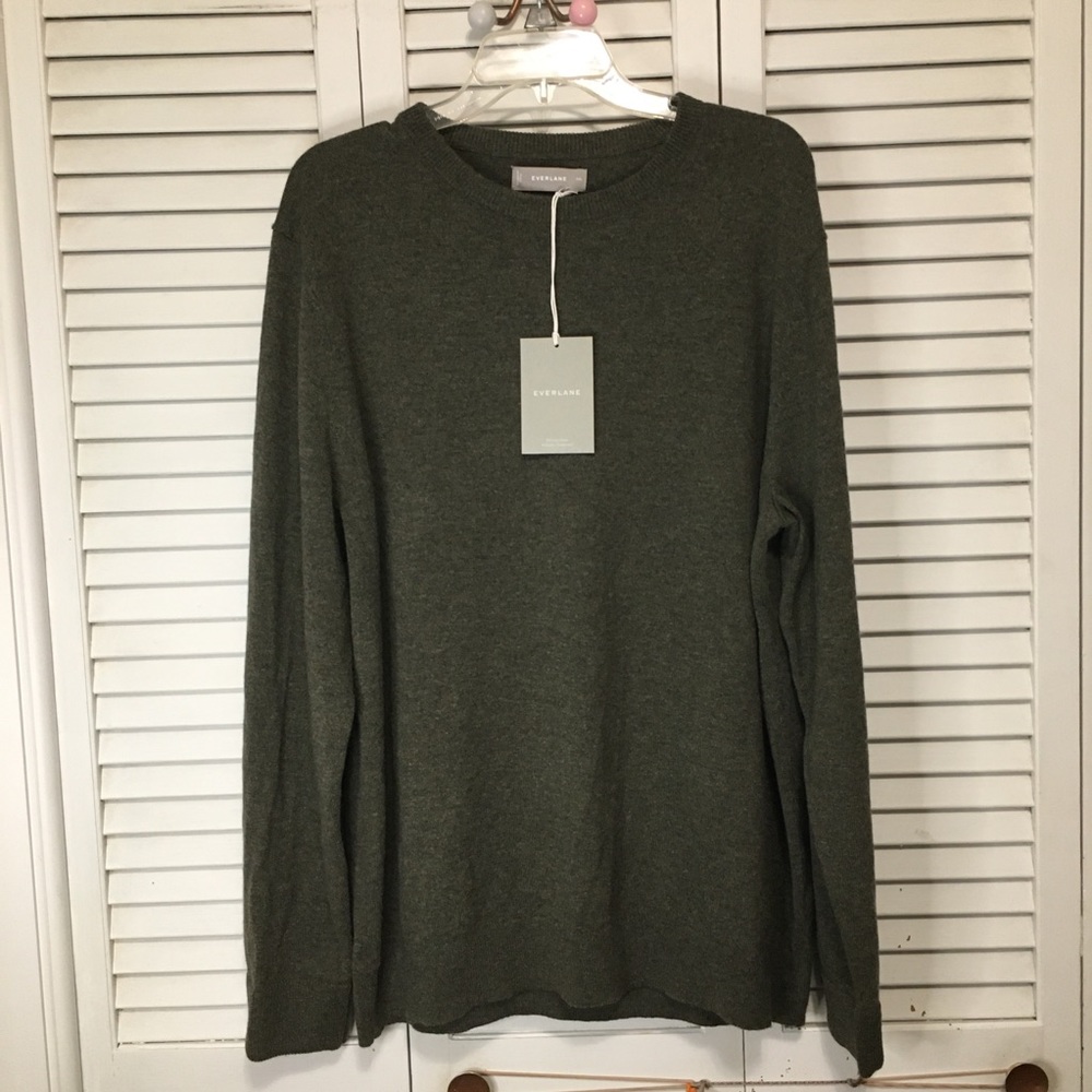 Everlane men’s green cashmere sweater size XXL
